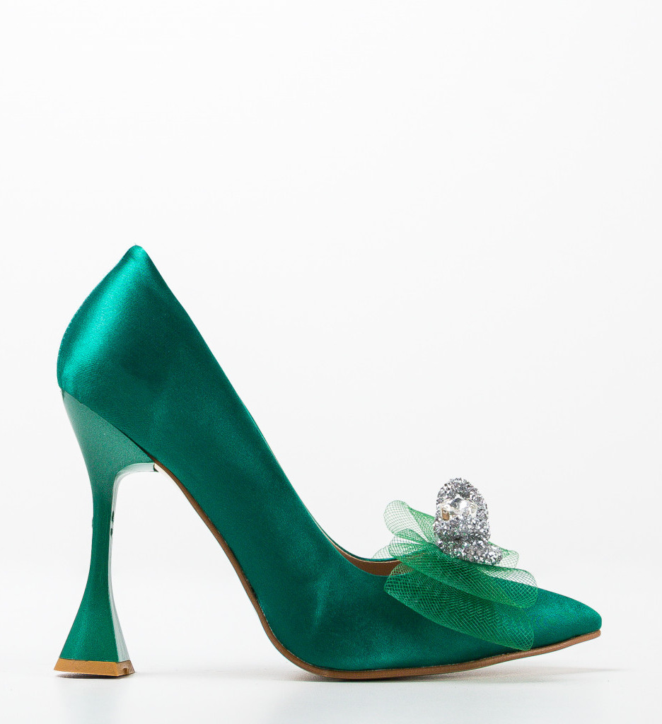 Pantofi cu Toc Oska Verzi | Eleganță Maximă - imagine 5