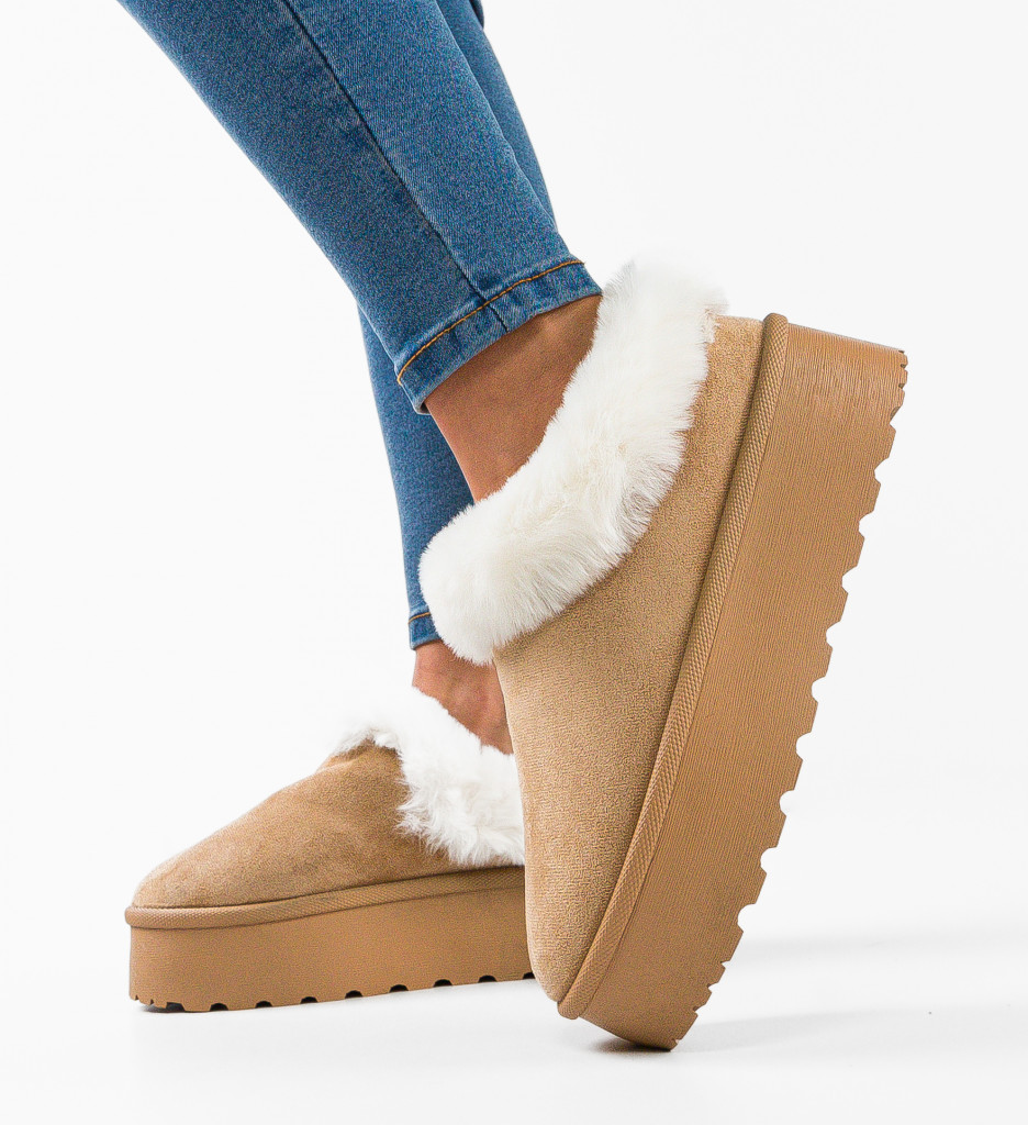 Cizme Ug Dama Bej | Confort și Stil Maxim - imagine 3