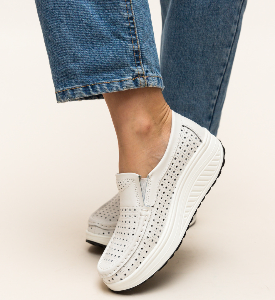 Pantofi Casual Bicaz Albi - Confort și Stil - imagine 2