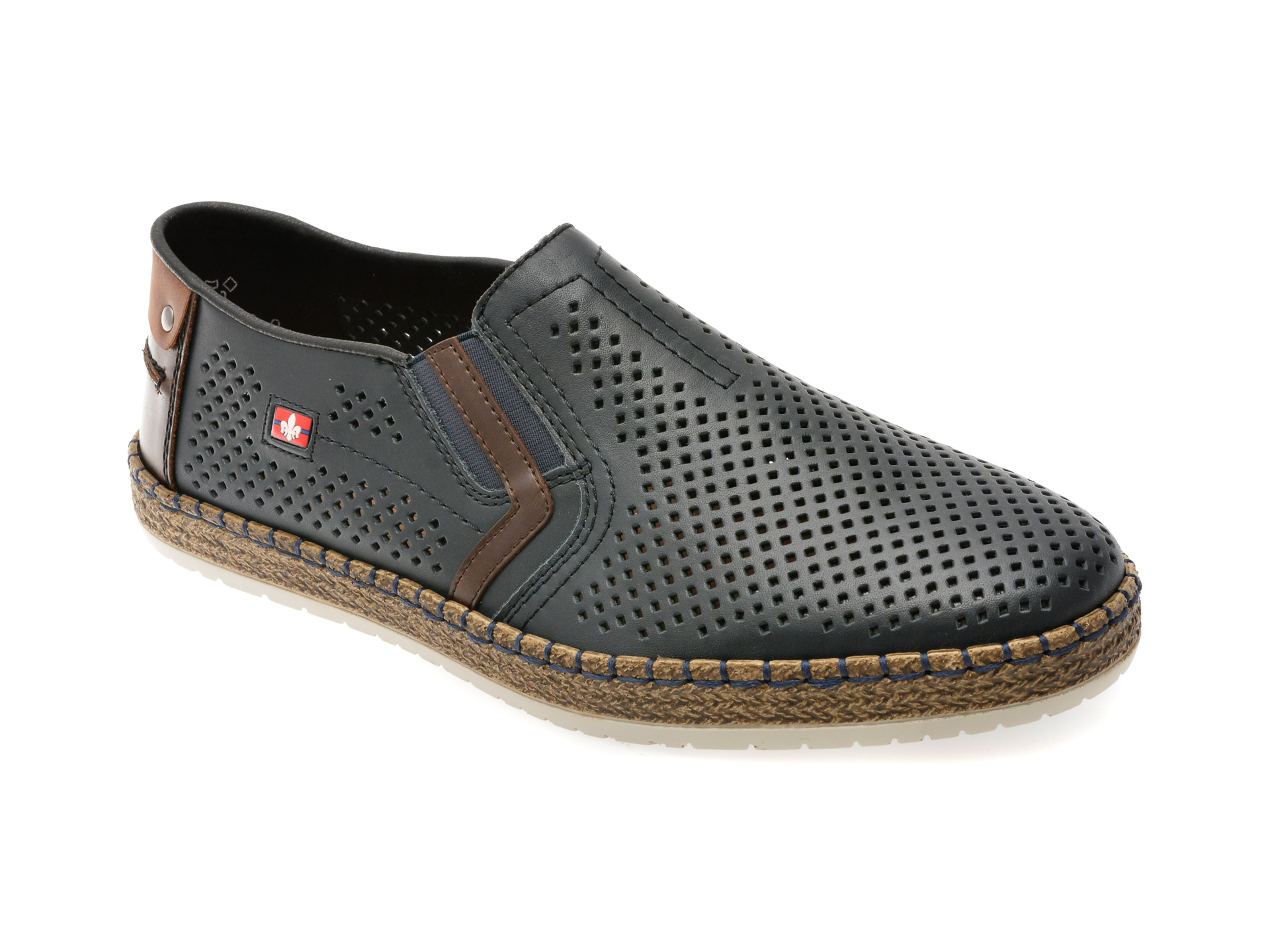 Pantofi Rieker B5297 Bleumarin, Piele Naturală