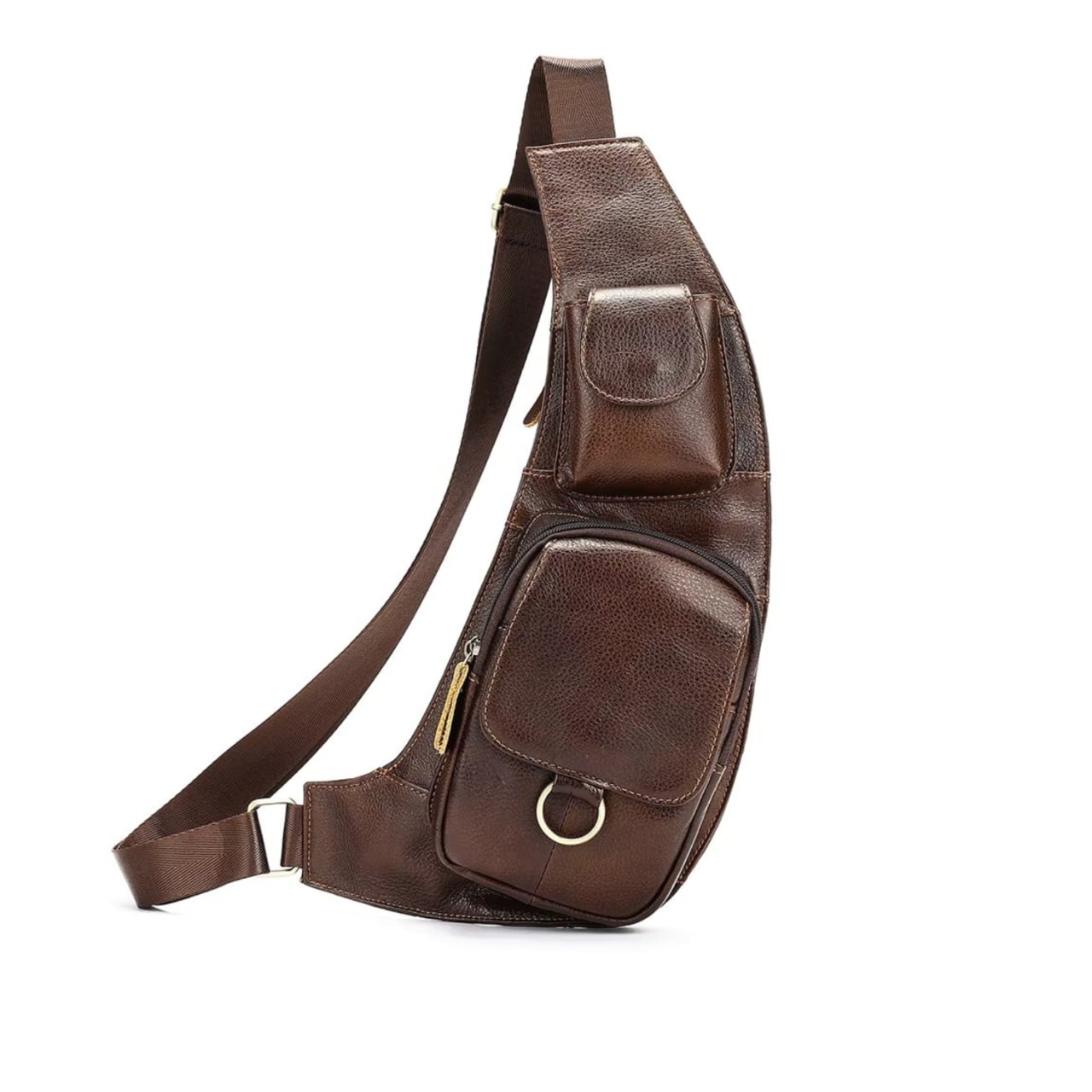 Geanta Barbati Elrohir Piele Naturala Maro