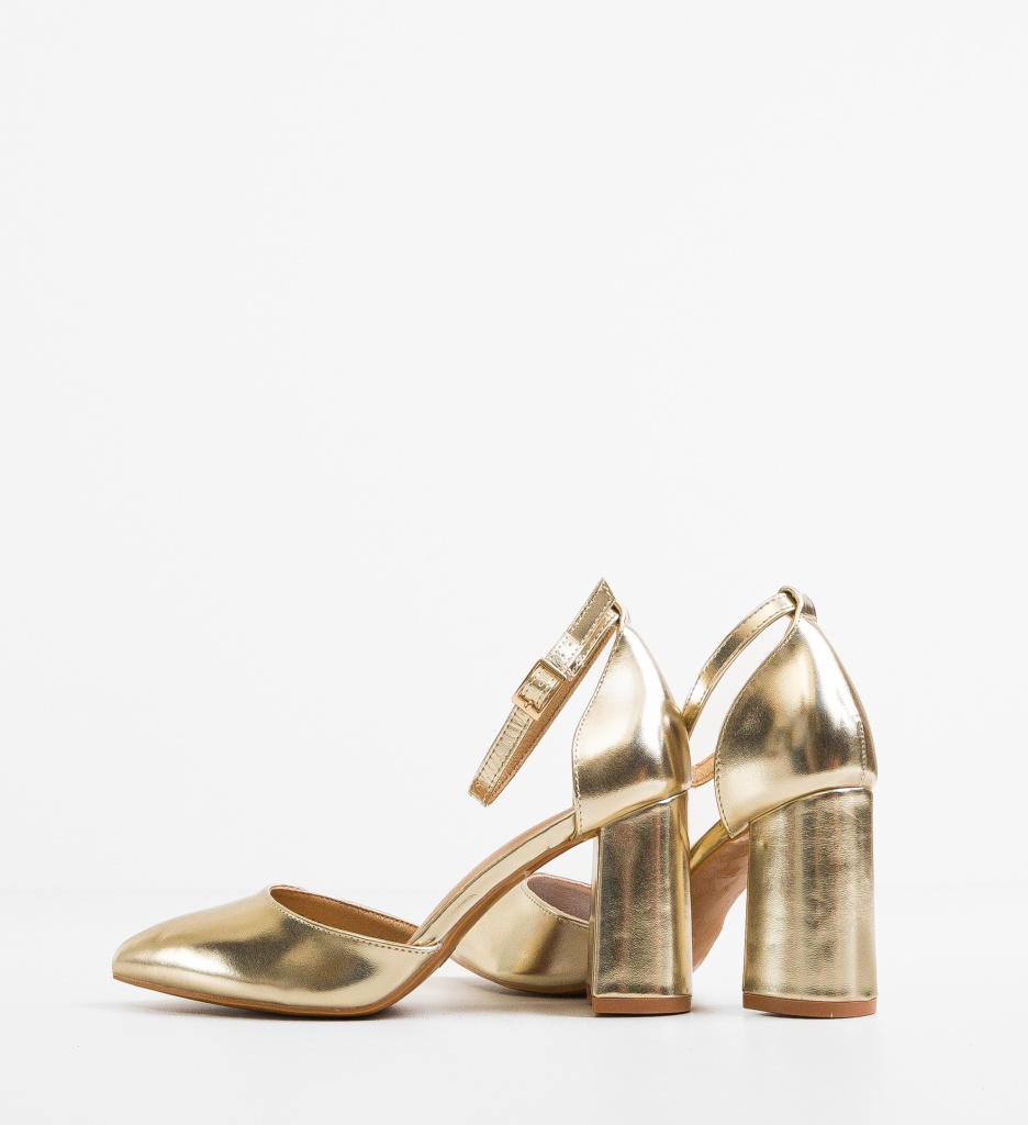 Pantofi Dama Adrian Aurii cu Toc Elegant - imagine 5