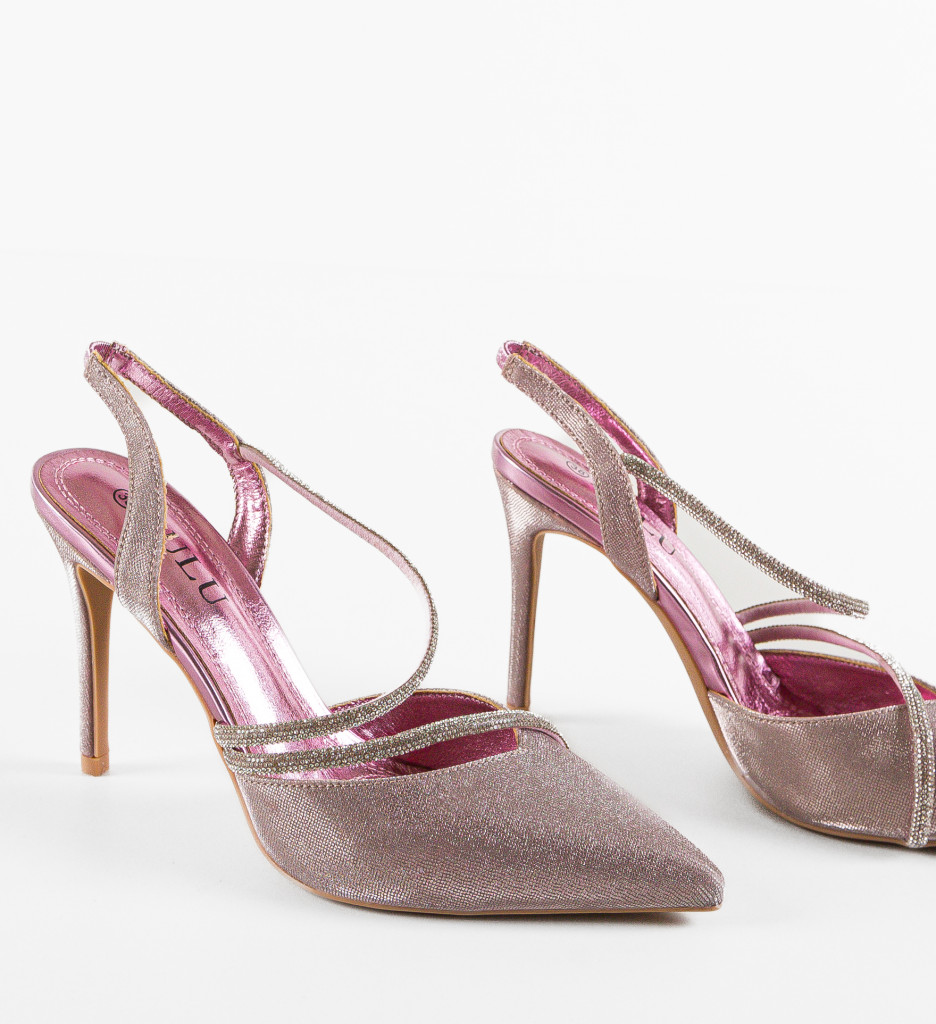 Pantofi cu Toc Lemartes Roz - Eleganță - imagine 9