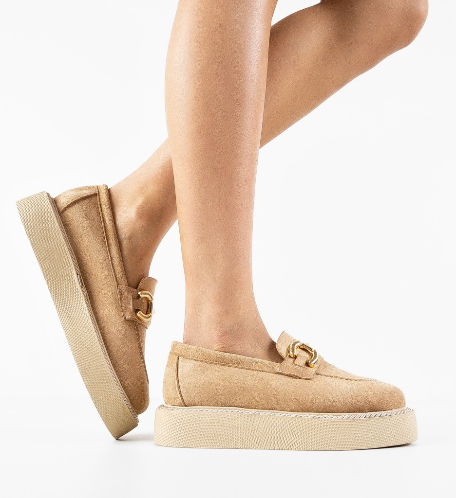 Pantofi Casual Selvie Bej | Confort Zilnic - imagine 2
