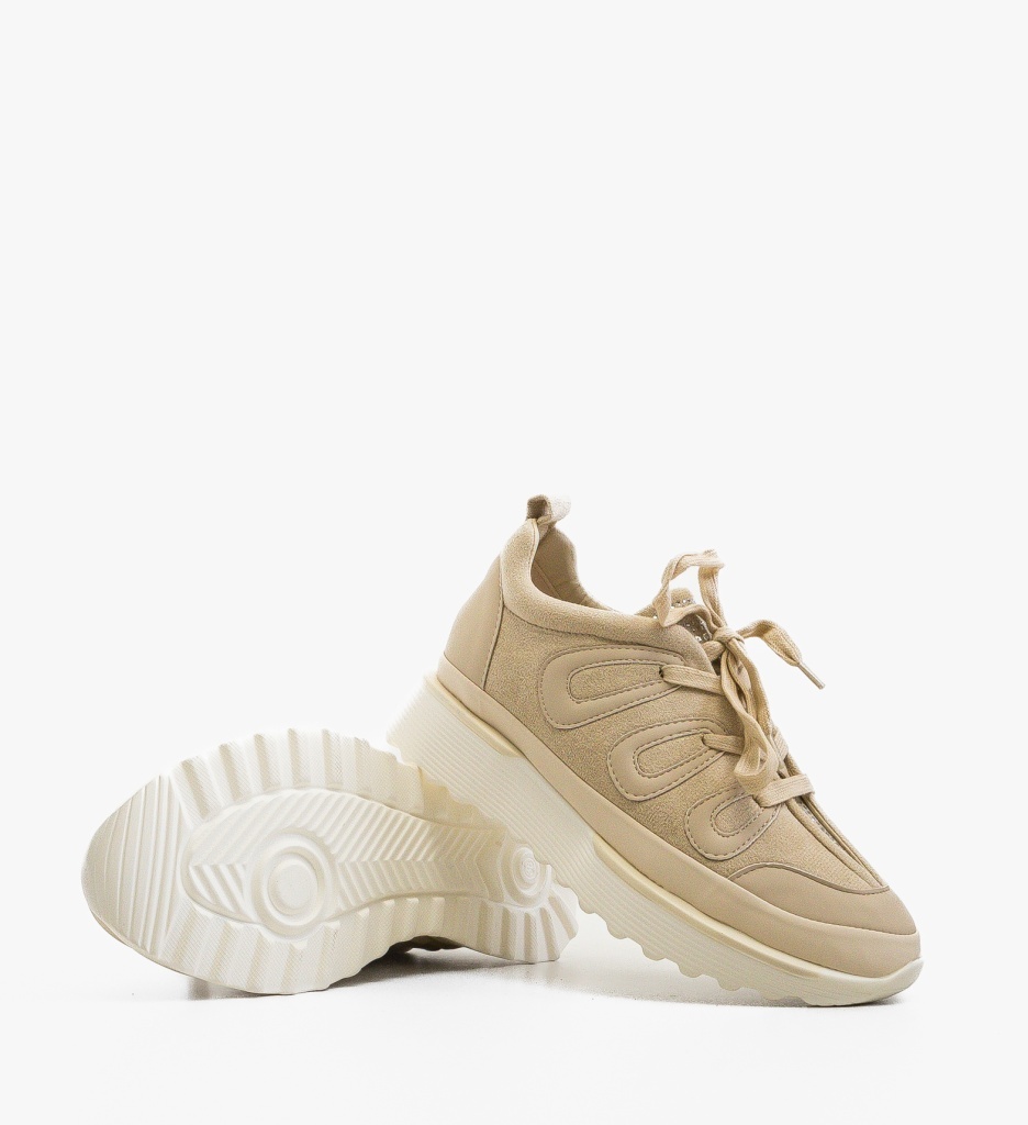 Sneakers Dama Tyler Bej - Confort și Stil Casual - imagine 2