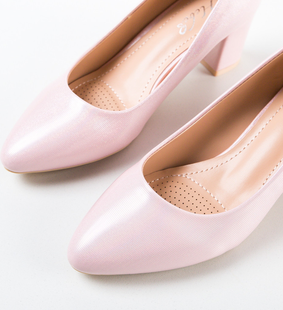 Pantofi cu Toc Bone Roz | Eleganță Asigurată - imagine 7