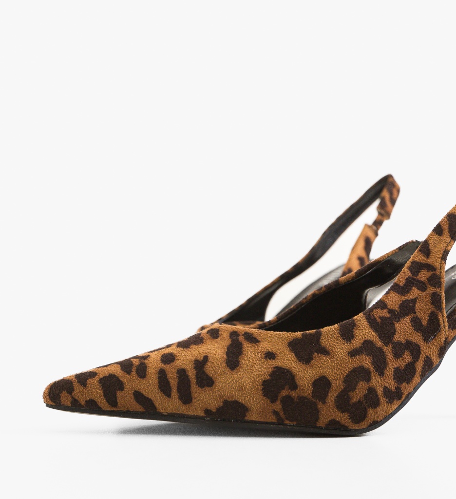 Pantofi Bycin Print cu Toc Eleganți - imagine 5