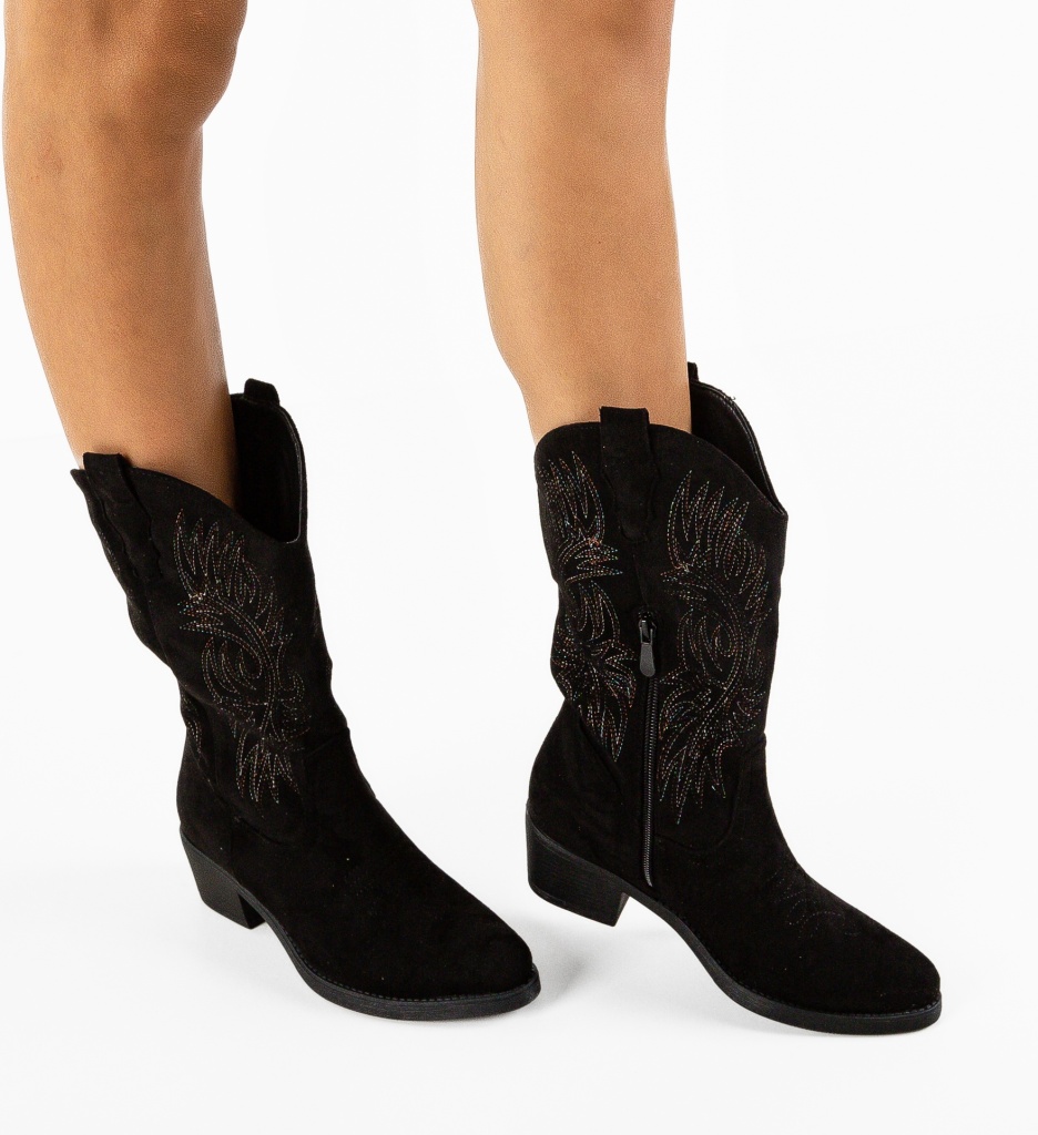 Botine Dama Letty Negre - Eleganță și Confort