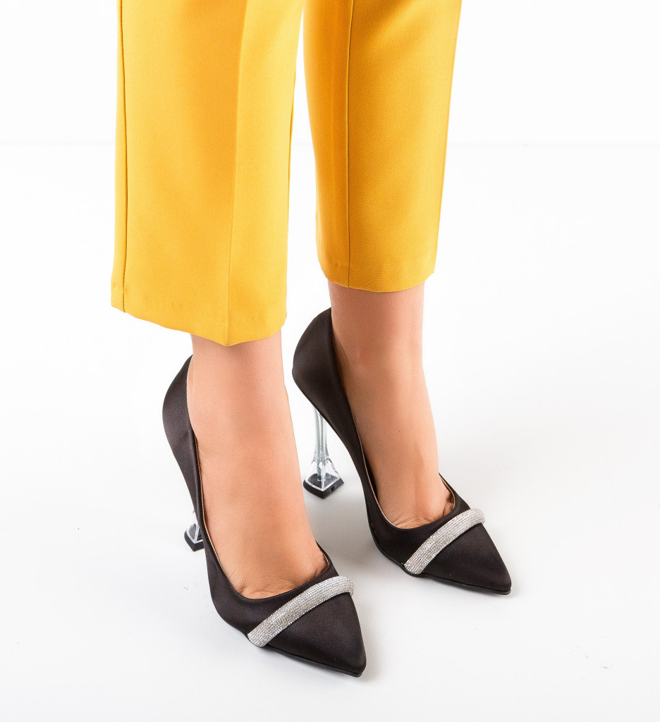 Pantofi Skyan Negri cu Toc | Eleganți - imagine 2