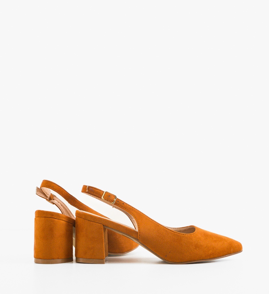 Pantofi Gally Camel cu toc elegant - imagine 4