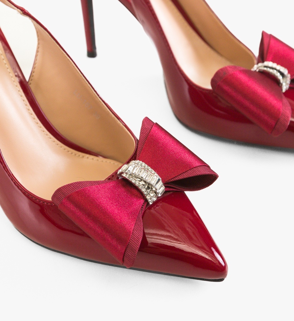 Pantofi Gift Grena Depurtat | Stil și Eleganță - imagine 3