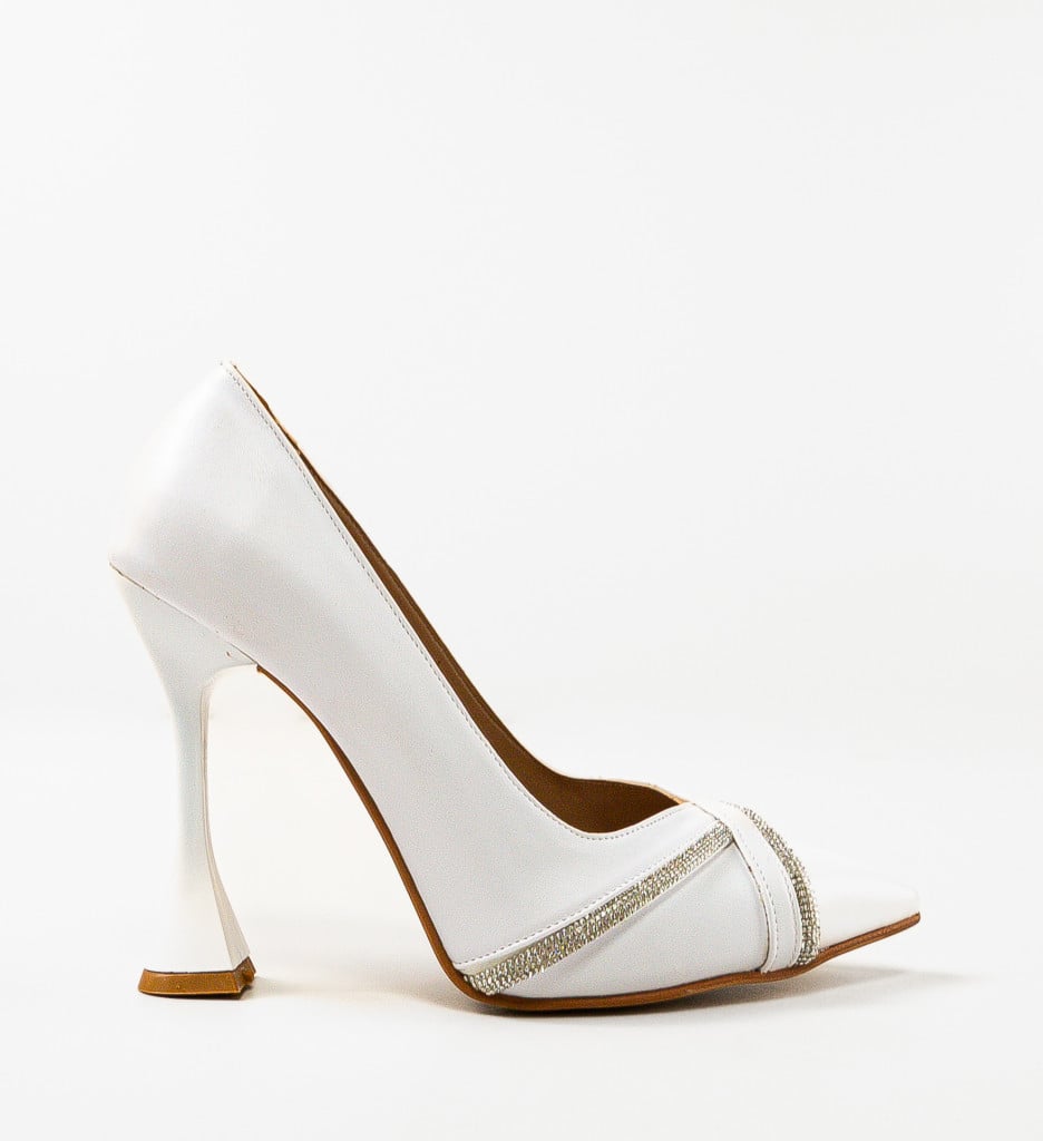 Pantofi cu Toc Albi Revuele | Eleganță și Stil - imagine 5