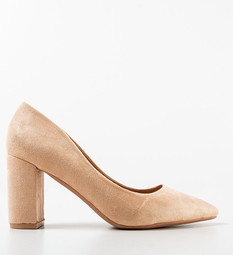 Pantofi cu Toc Arka Bej - Eleganță și Confort - imagine 4