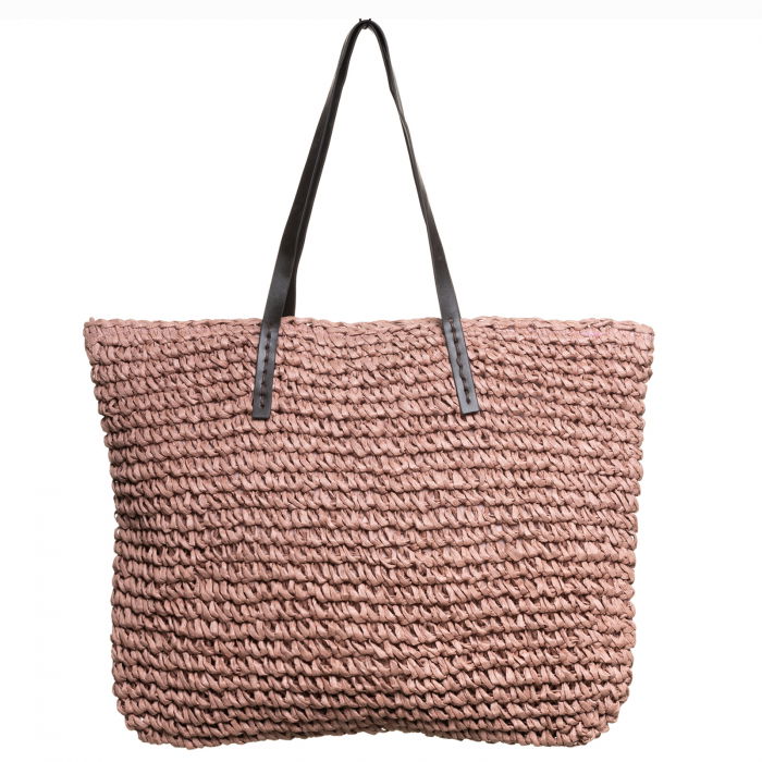 Geanta Shopika Impletita Roz Prafuit | Eco-Friendly - imagine 1
