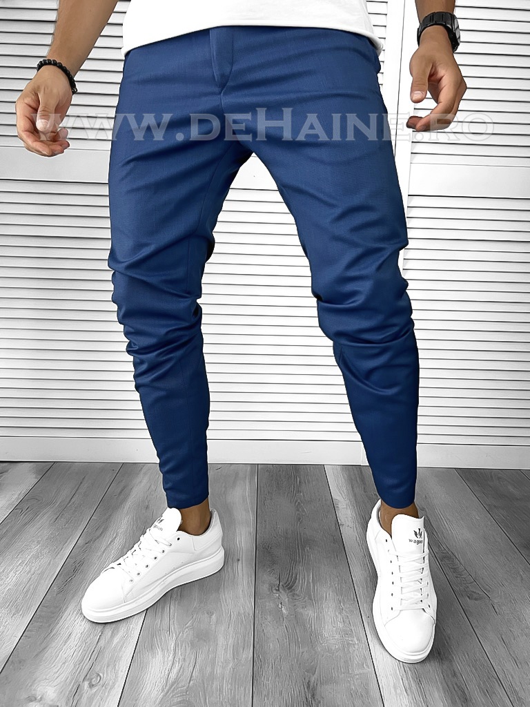 Pantaloni barbati casual regular fit bleumarin A8471  M3-4.3