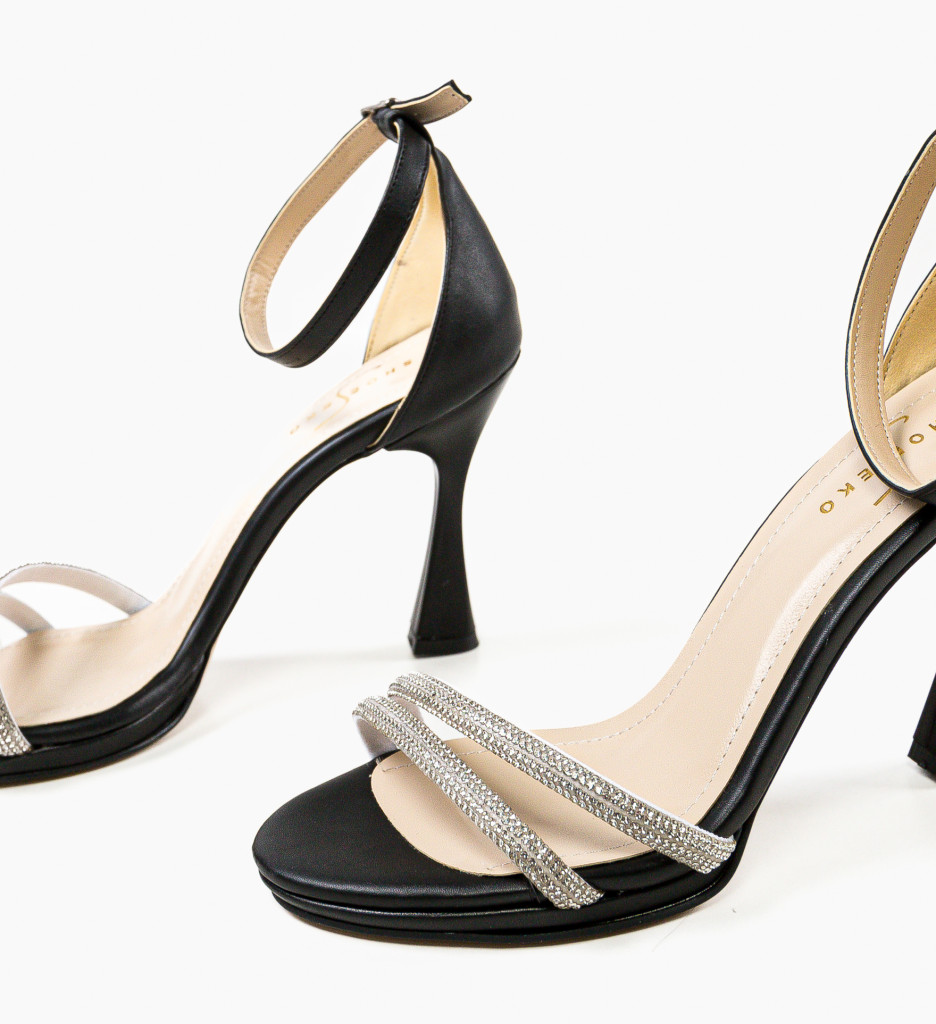Sandale Toc Vilagio Negre - Eleganță & Stil - imagine 7
