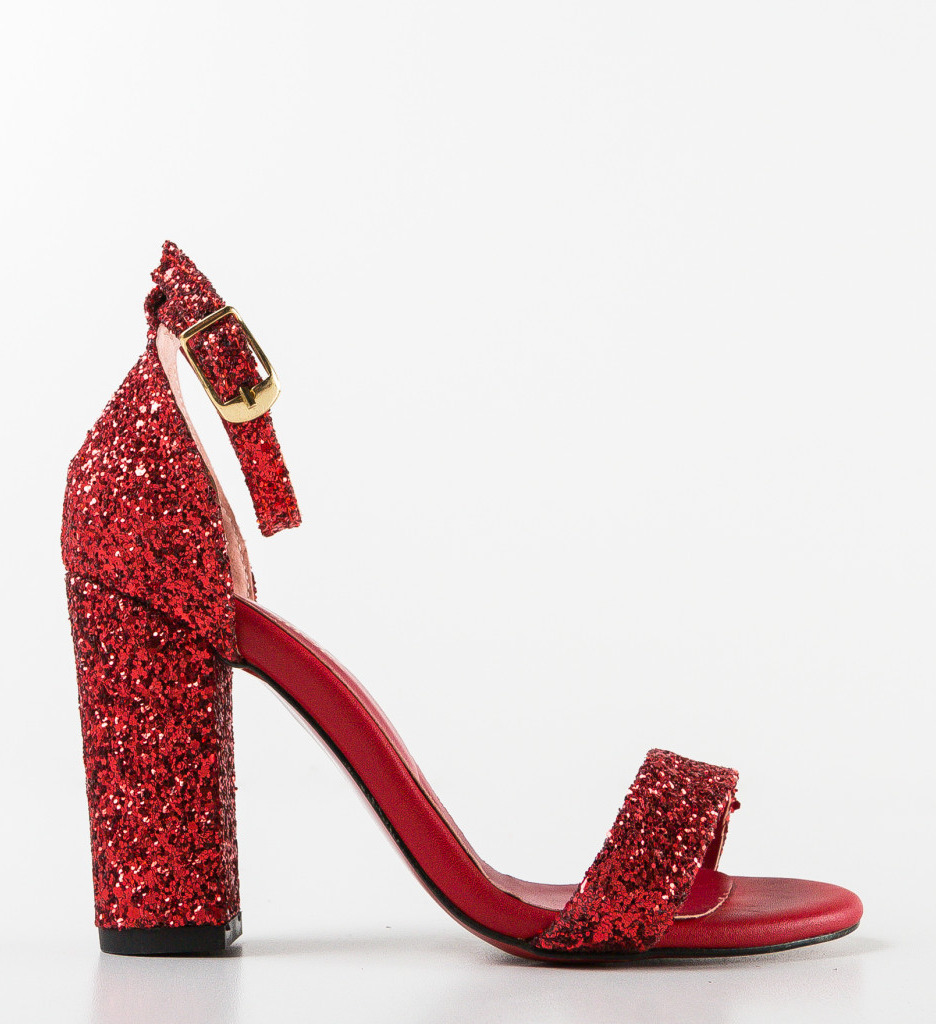 Sandale Pasan Rosii cu Toc - Eleganță și Stil - imagine 4