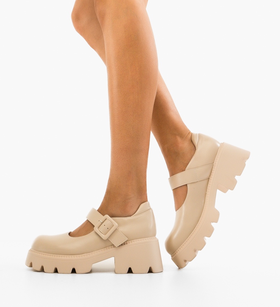 Pantofi Casual Dama Bokfa Bej 2 - Confort - imagine 3