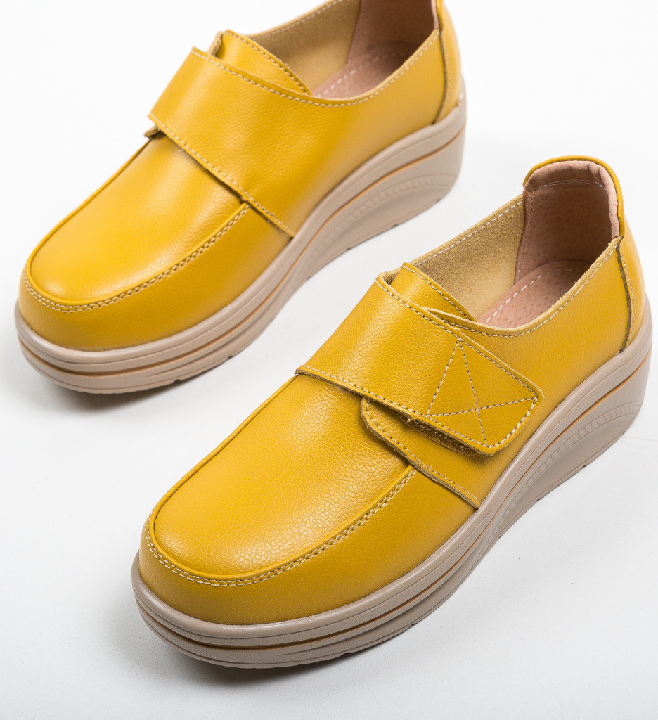 Pantofi Sport Hausberg Galbeni | Confort & Stil - imagine 5