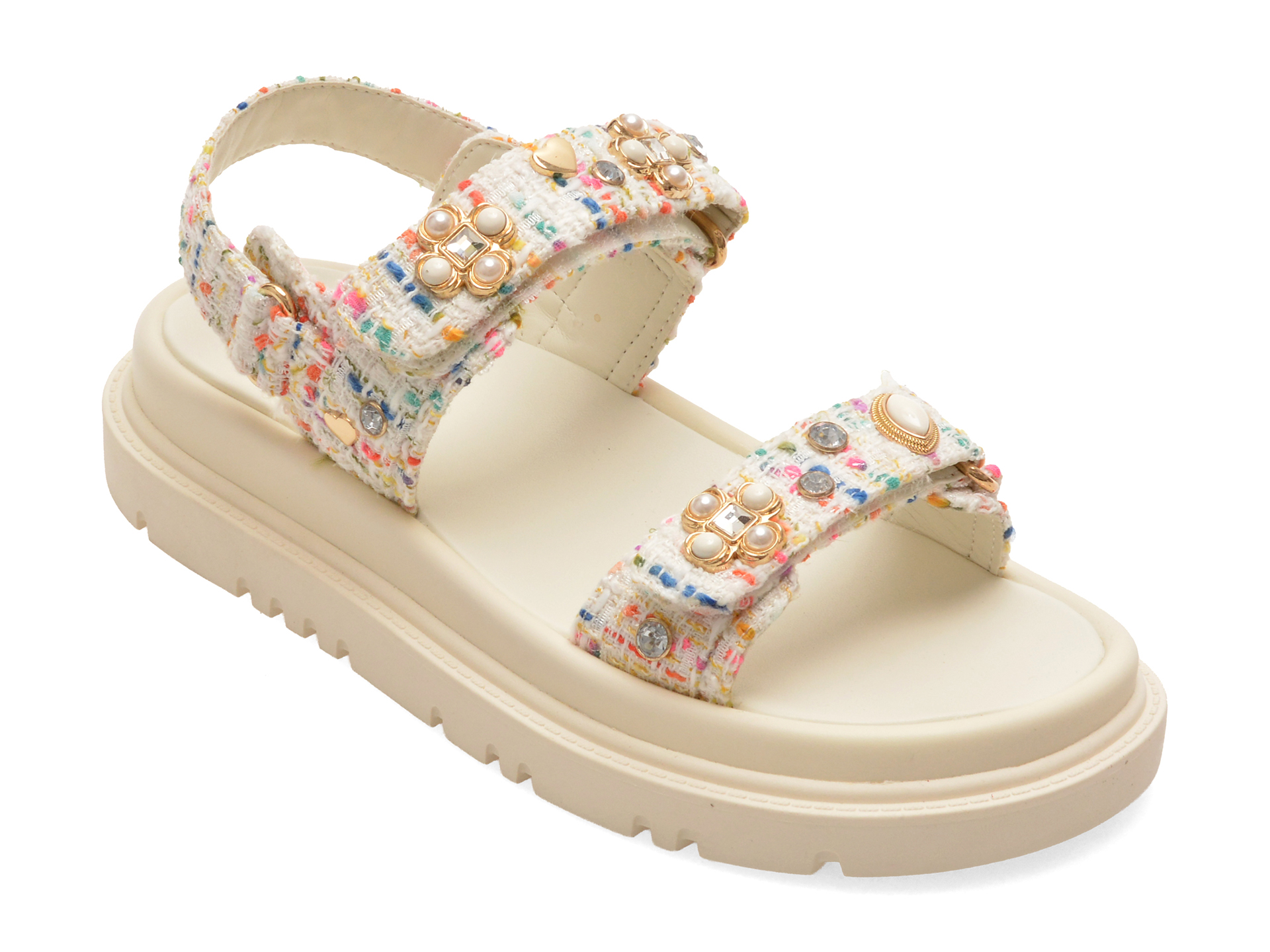 Sandale ALDO GEMIMA 182 albe, comfortabil