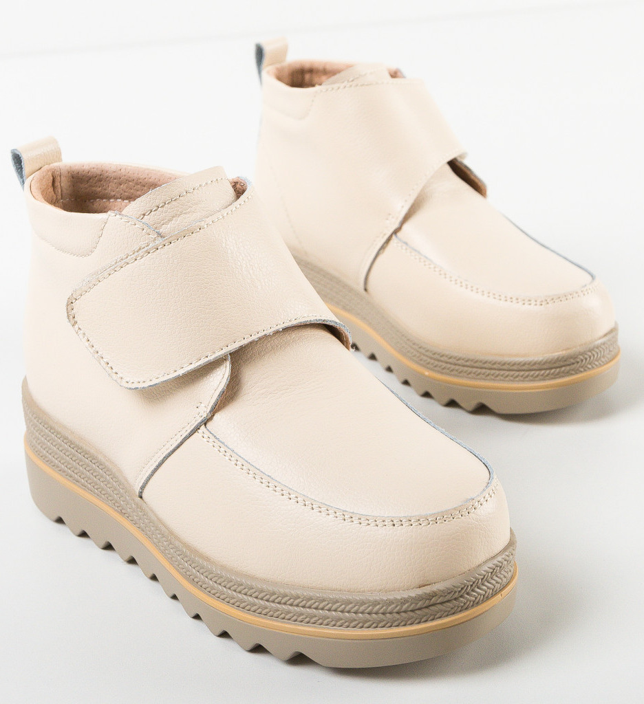 Pantofi Casual Dama Aarron Bej Confort - imagine 5