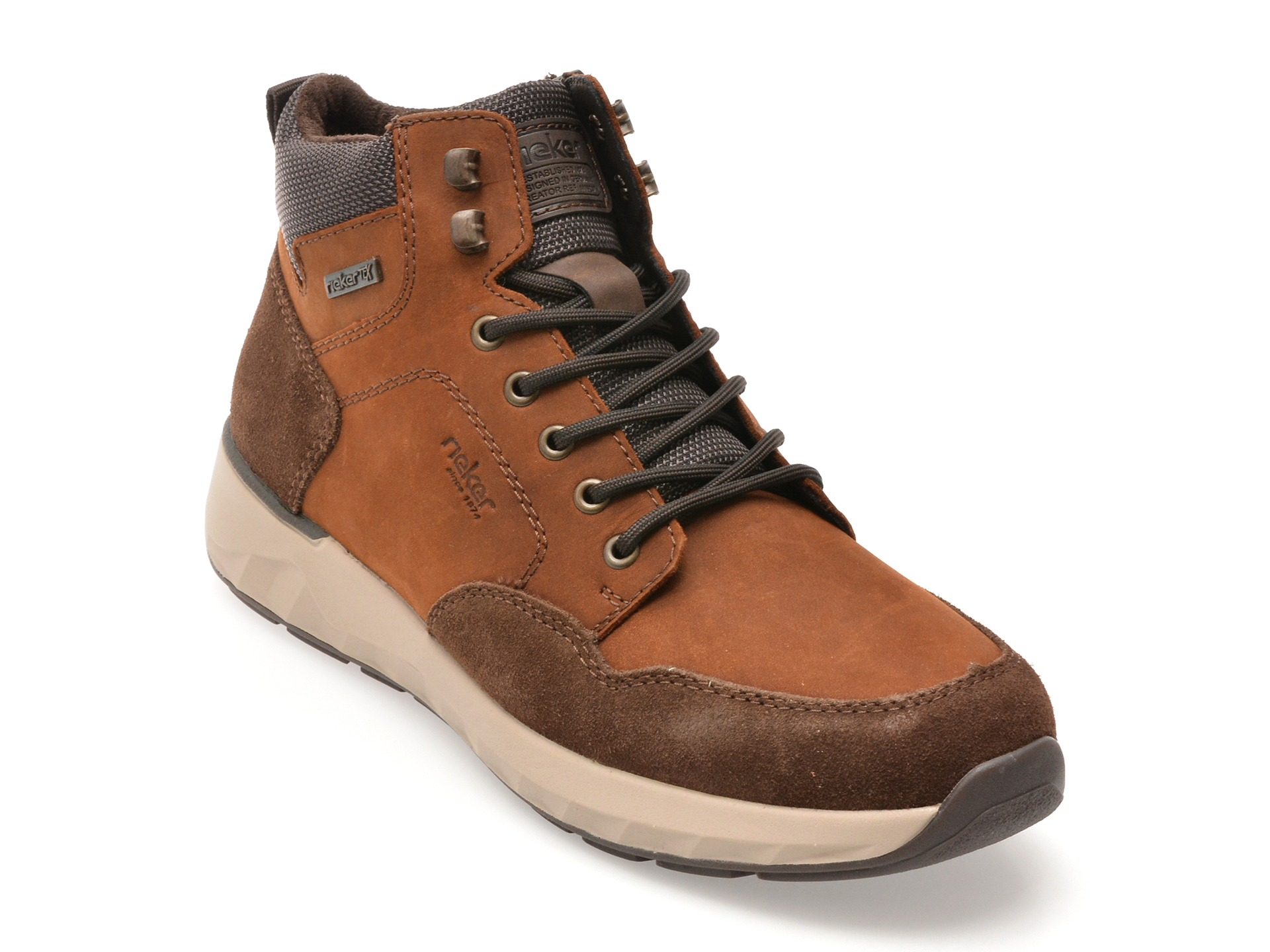 Ghete Rieker 11530 Piele Naturală Maro