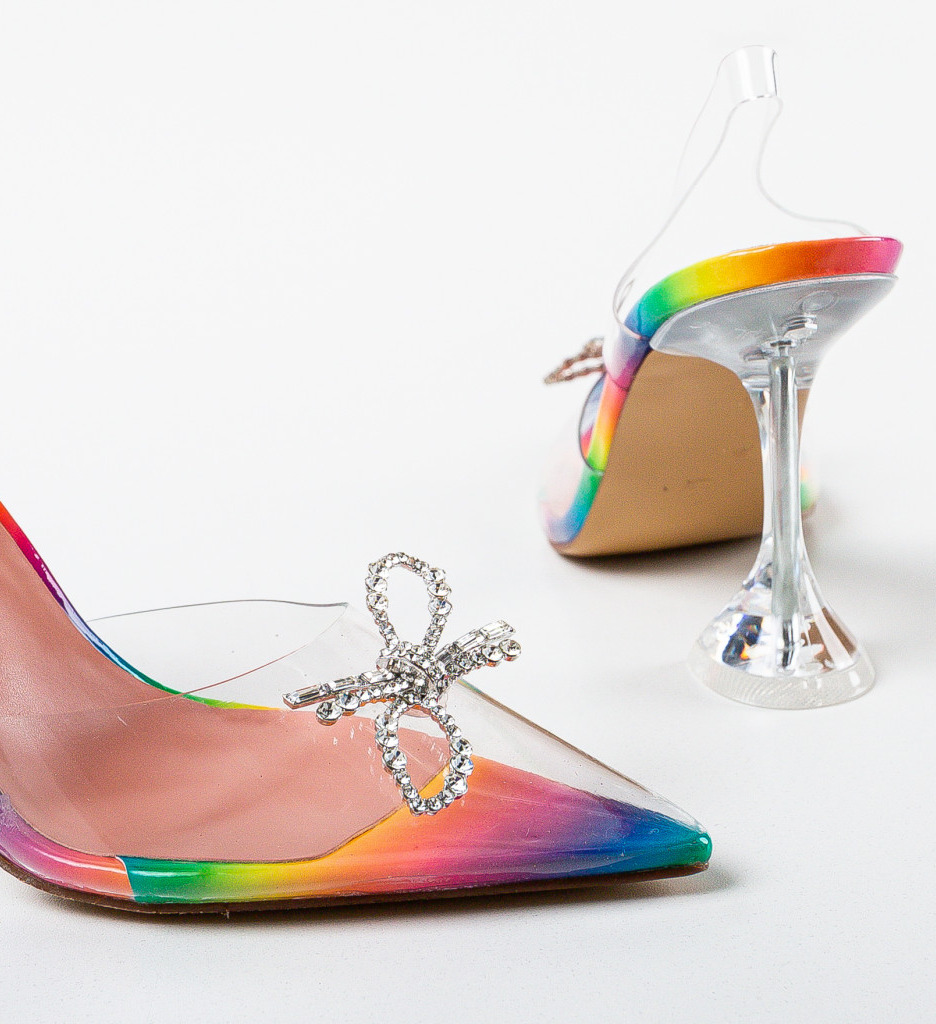 Pantofi dama Gung Multi cu toc elegant - imagine 5
