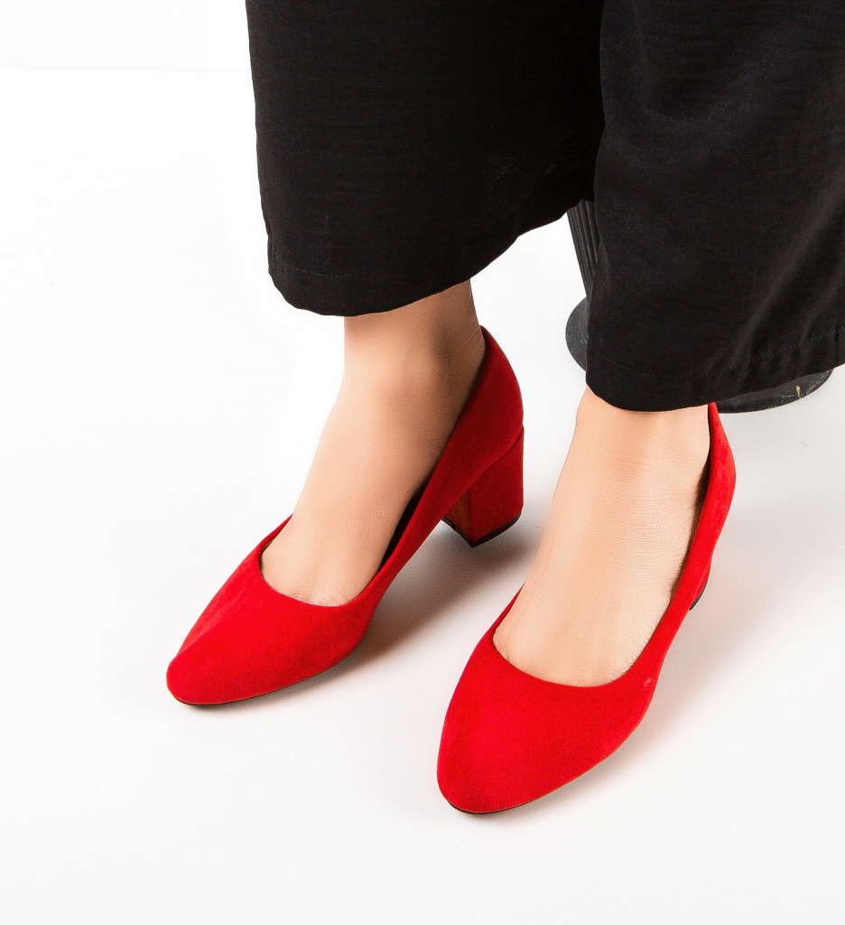Pantofi Dama Rosii cu Toc | Eleganță și Stil - imagine 3