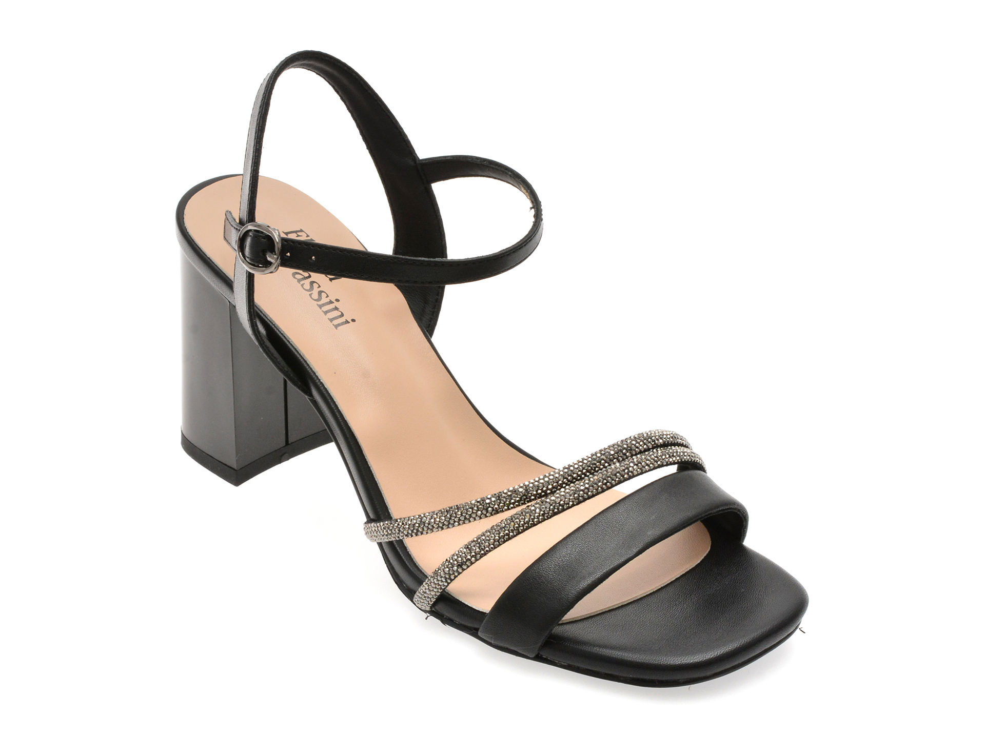 Sandale Flavia Passini Negre Piele Naturală