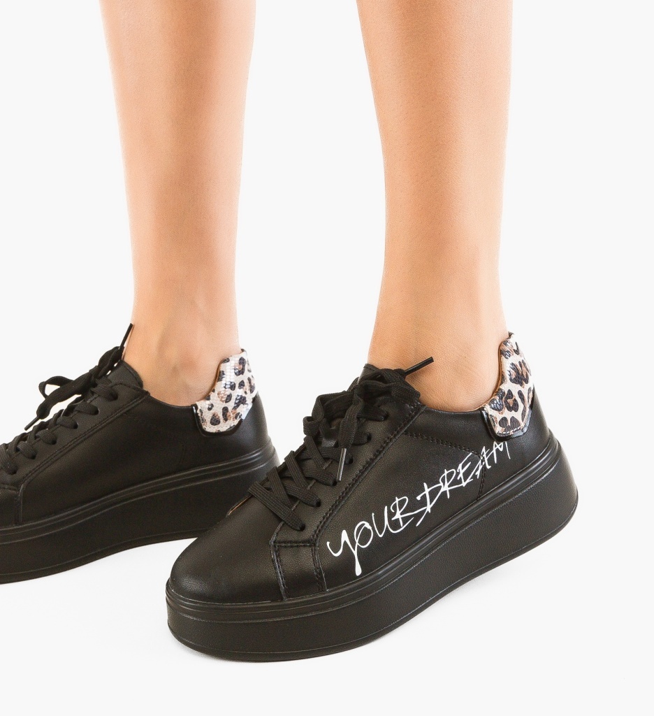 Sneakers Dama Dream Negri | Stil și Confort - imagine 2