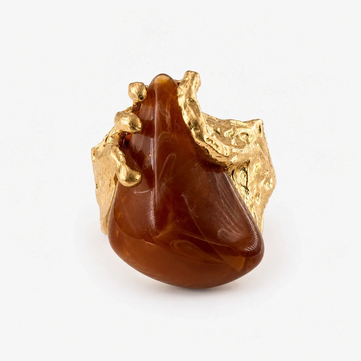 Inel dama statement auriu reglabil Amber