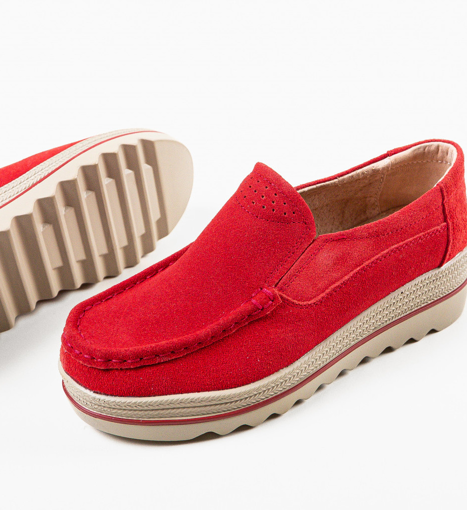 Pantofi Casual Smirno Roșii - Confort Zi Cu Zi - imagine 4