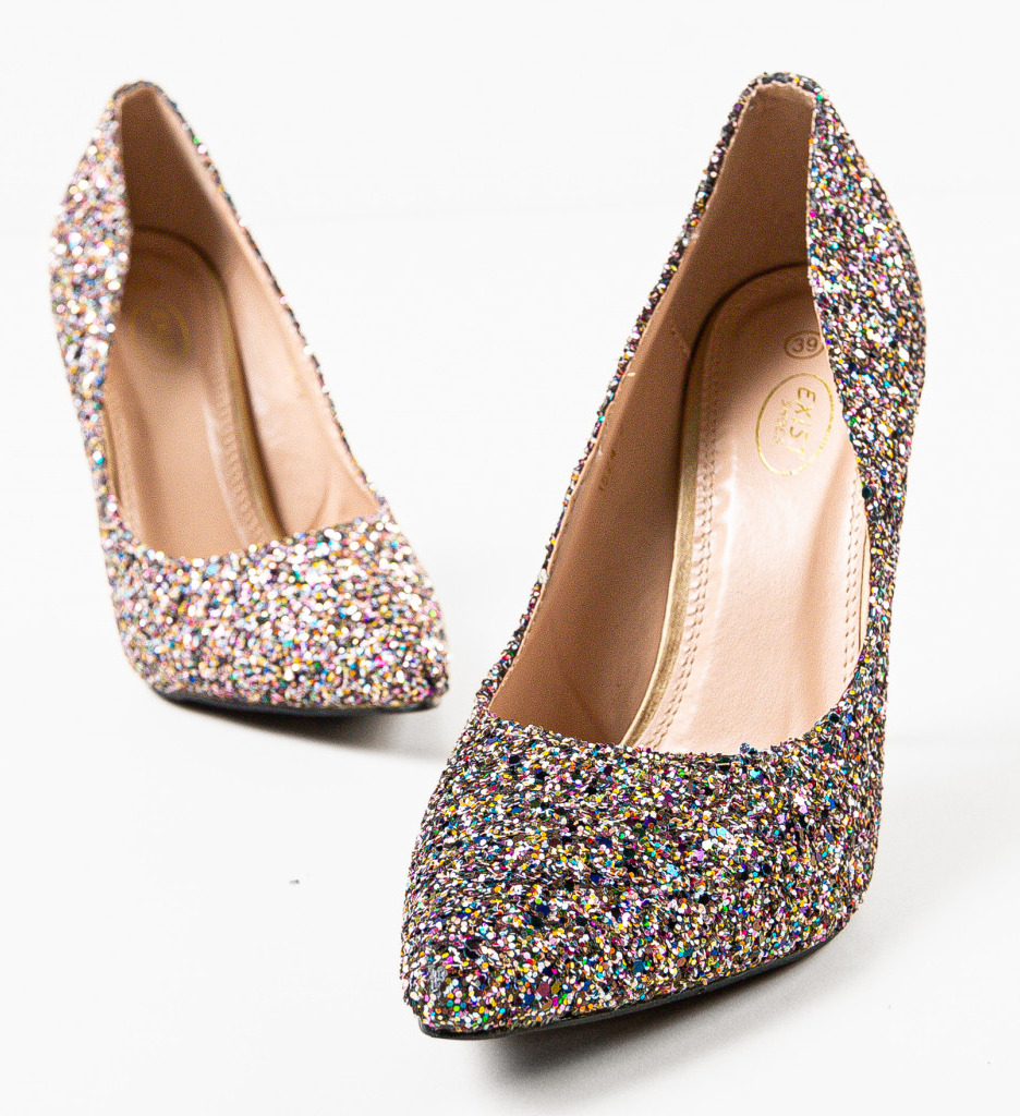 Pantofi Dama Dinore Multicolor | Toc Elegant - imagine 6