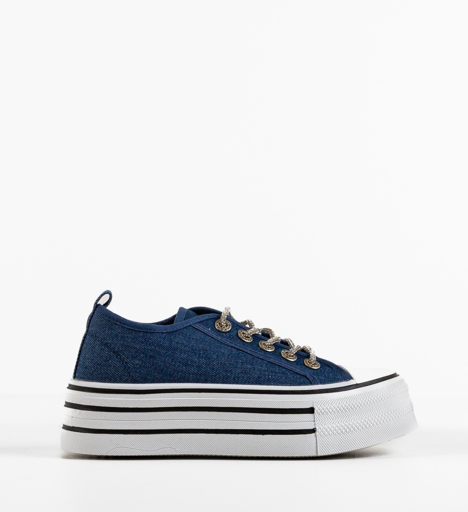 Sneakers Dama Steaia Albastri - Stil Urban Confortabil - imagine 4