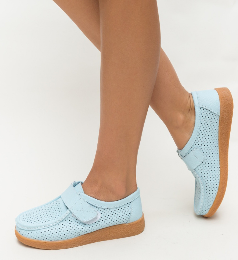 Mocasini Dambo Albastri Casual - Confort Zilnic - imagine 3