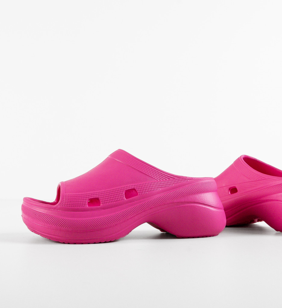 Papuci Dama Kayla Fuchsia - Sandale Confortabile - imagine 7