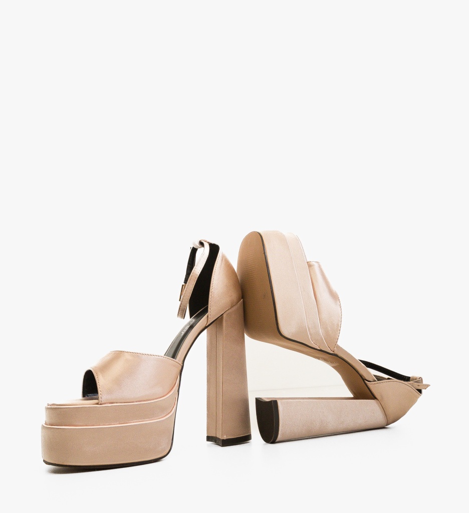 Sandale Haynes Bej cu Toc Elegante - imagine 6