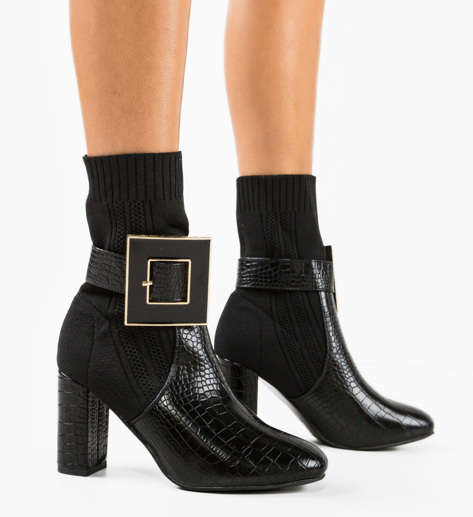 Botine Dama Lyla Negre | Eleganță și Confort - imagine 4