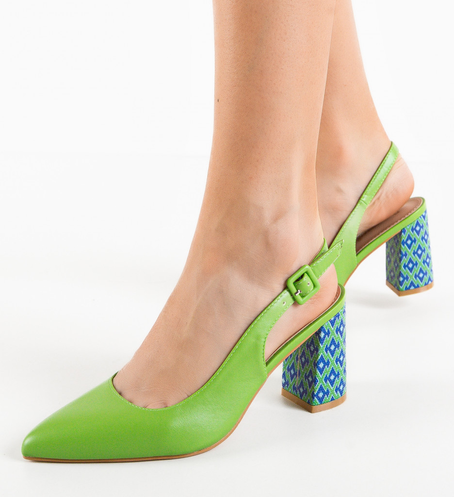 Pantofi Rafda Verzi cu Toc | Eleganță Asigurată